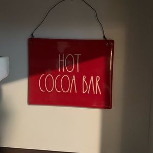 NEW Rae Dunn Hot Cocoa Bar Ceramic Hanging Sign